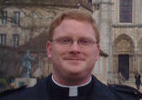 Image of Father David Carter in front of Chartres Cathedral in France 