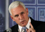 Image of Bishop Sheridan and Congressman Pence (CNA News)