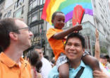 Image of Homosexual equivalency activists march in New York