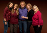 Image of Kody Brown and his wives, from left, Robyn, Christine, Meri and Janelle. The family is the focus of a reality TV show, 