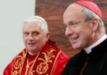 Image of Christopher Cardinal Schönborn, the Archbishop of Vienna, and Pope Benedict XVI