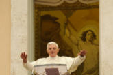 Image of Pope at Castel Gandolfo, a place of beauty, addresses beauty as a path to God 