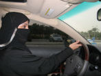 Image of A Saudi woman drives in defiance of the ban in this archive photo.