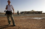 Image of TNC officials believe Gaddafi has sent his tent across the southern border into Niger. 