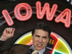 Image of Presidential hopeful Rick Perry campaigning in Iowa in this recent archive photo.
