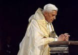 Image of Pope Benedict XVI in prayer