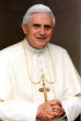 Image of His Holiness, Pope Benedict XVI is stressing the importance of the family during difficult economic times.
