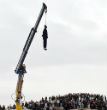 Image of This hanging, of a woman, demonstrates the compassion of Iran's justice system. a tremendous amount of prayer and pressure is needed to end this kind of brutality.
