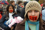 Image of Women protesting for life in Kansas.