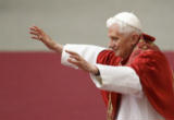 Image of Pope speaks at Paul VI Hall