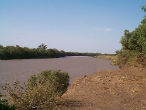 Image of The Omo River in Ethiopia, where hundreds of children are taken to die.