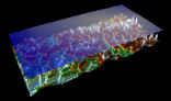 Image of A digital rendering of the Gambertsev mountains.
