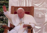 Image of Blessed John Paul II waving goodbye
