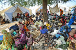 Image of Refugees from South Sudan crowd into camps like these for food and shelter.