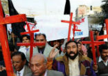 Image of Villagers from the Catholic community in Pakistan protesting the martyrdom of Amariah Masih