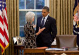 Image of Secretary Sebelius and President Obama