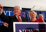 Image of Newt and Callista Gingrich at the South Carolina victory speech