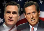 Image of Mitt Romney and Rick Santorum