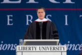 Image of A crowd of over thirty thousand heard Governor Romney's commencement speech at Liberty University