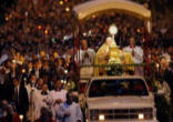 Image of Pope Benedict XVI leading the faithful in the Corpus Christi Procession