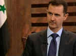 Image of Assad during his interview. 