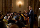 Image of President Barack Obama delivers remarks during the Iftar Dinner in the State Dining Room of the White House, Aug. 10, 2012 (Official White House Photo by Chuck Kennedy) 
