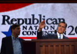 Image of Mitt Romney preparing for his acceptance speech