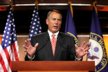 Image of Boehner has announced a stalemate in talks with the President. 
