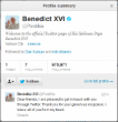 Image of A cap of the first Papal tweet.
