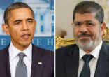 Image of President Obama of the United States and President Morsi of Egypt