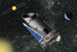 Image of The Kepler Space telescope can monitor hundreds of stars simultaneously, recording evidence for planets around them. 