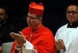 Image of Cardinal Mahony is in Rome where he is already blogging about the atmosphere there. 