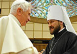 Image of Pope benedict XVI and Metropolitan Hilarion