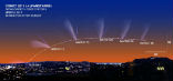 Image of Where to spot PanSTARRS over the next several days. 