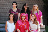 Image of Pictured left to right:
Bottom: Brittany Garza, Nadeen Mustafa, Chloe Jester
Top: Maire Kelley, Rebecca Skaff, Bonnie Treece
