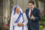 Image of Vicky McCormick as Mother Teresa, Marty Blair as Malcolm Muggeridge. -Photo by Bara Photography