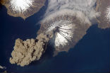 Image of Cleveland Volcano erupted last week.