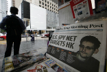 Image of Newspapers in Hong Kong continue to feature Snowden on the front page. In China, he is widely regarded as a hero. 
