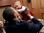 Image of The president kissing a baby on the trail. The same president refuses to protect a baby in the last weeks of his or her time in the womb