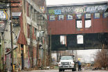 Image of Large areas of Detroit are almost entirely abandoned. 