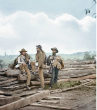Image of An image of captured Confederate prisoners, brought to a new life with color. 