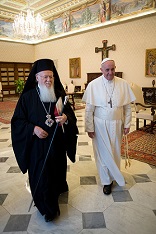 Image of Patriarch Bartholomew and Pope Francis,Andrew and Simon Peter
