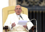 Image of Pope Francis is preaching to all Catholics around the world, asking them to be the ones to end world hunger.