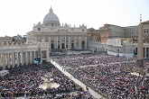 Image of Pope Francis among the hundreds of thousands of members of the Ecclesial movements who gathered in Rome on Pentecost.