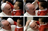 Image of Pope Francis and a child