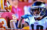 Image of Jackson threw up Crip gang signs during a 2013 game against the Washington Redskins.