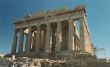 Image of The Parthenon, located in Athens, is a temple dedicated to the Greek goddess Athena, who was the patron deity of the ancient city.