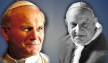 Image of Bl. Pope John Paul II and Bl. Pope John XXIII will be canonized here, live on April 27, at 12:30 a.m. PDT/3:30 a.m. EDT.