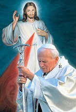Image of St. John Paul II, an apostle of Divine Mercy