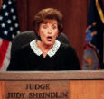Image of Judge Judy, star of one of the most popular reality based small claims court, snapped at an audience member after he laughed during a case.